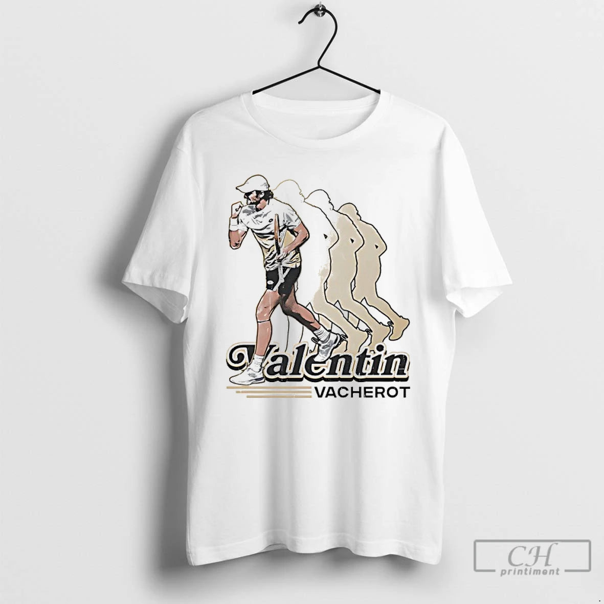 Premium Valentin Vacherot Player Tennis From Monaco Retro T-Shirts, Hoodie, Sweatshirt | PopFlextees.com