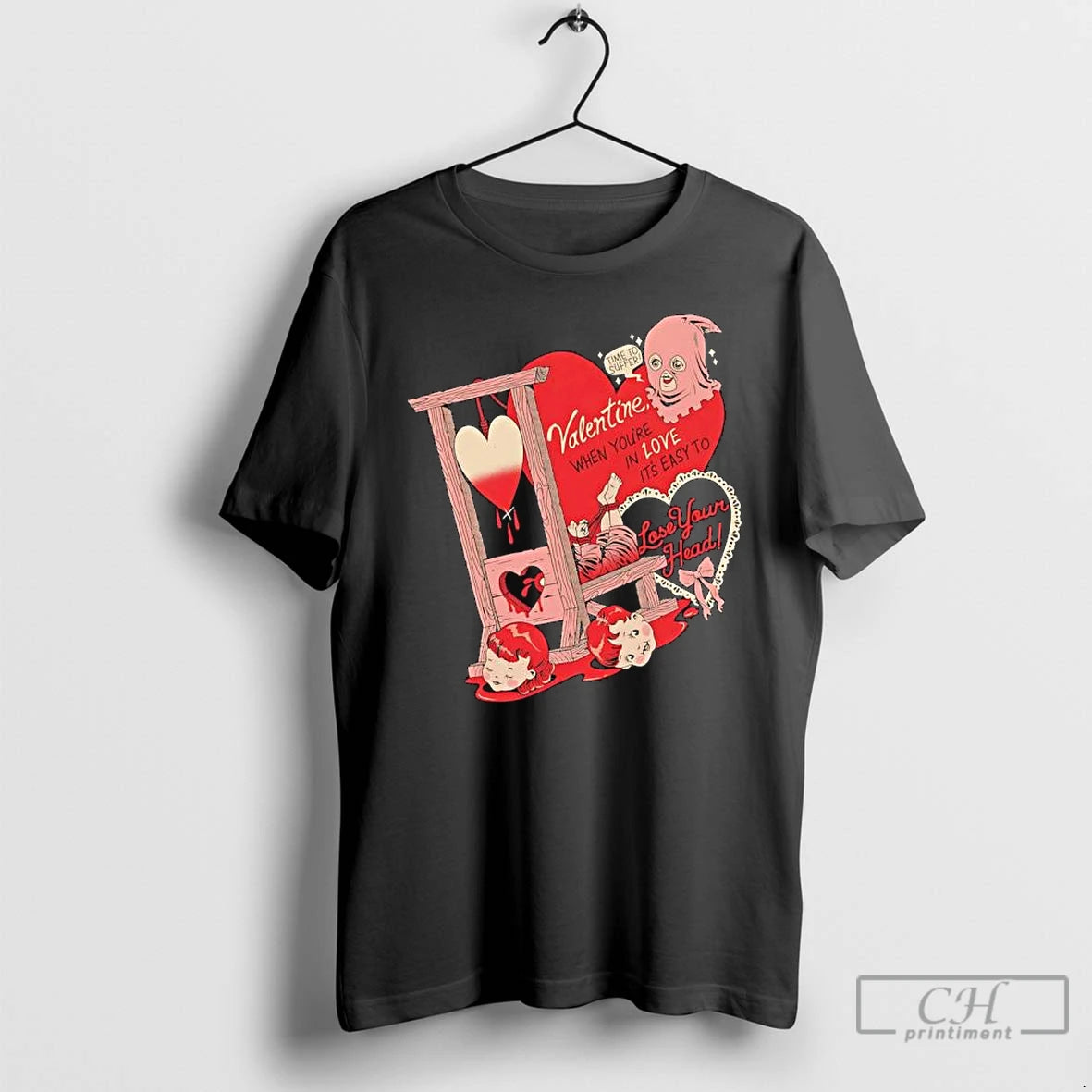 Premium Valentine When Youre In Love Its Easy To Lose Your Head T Shirts Sweater Hoodie, Sweatshirt | PopFlextees.com