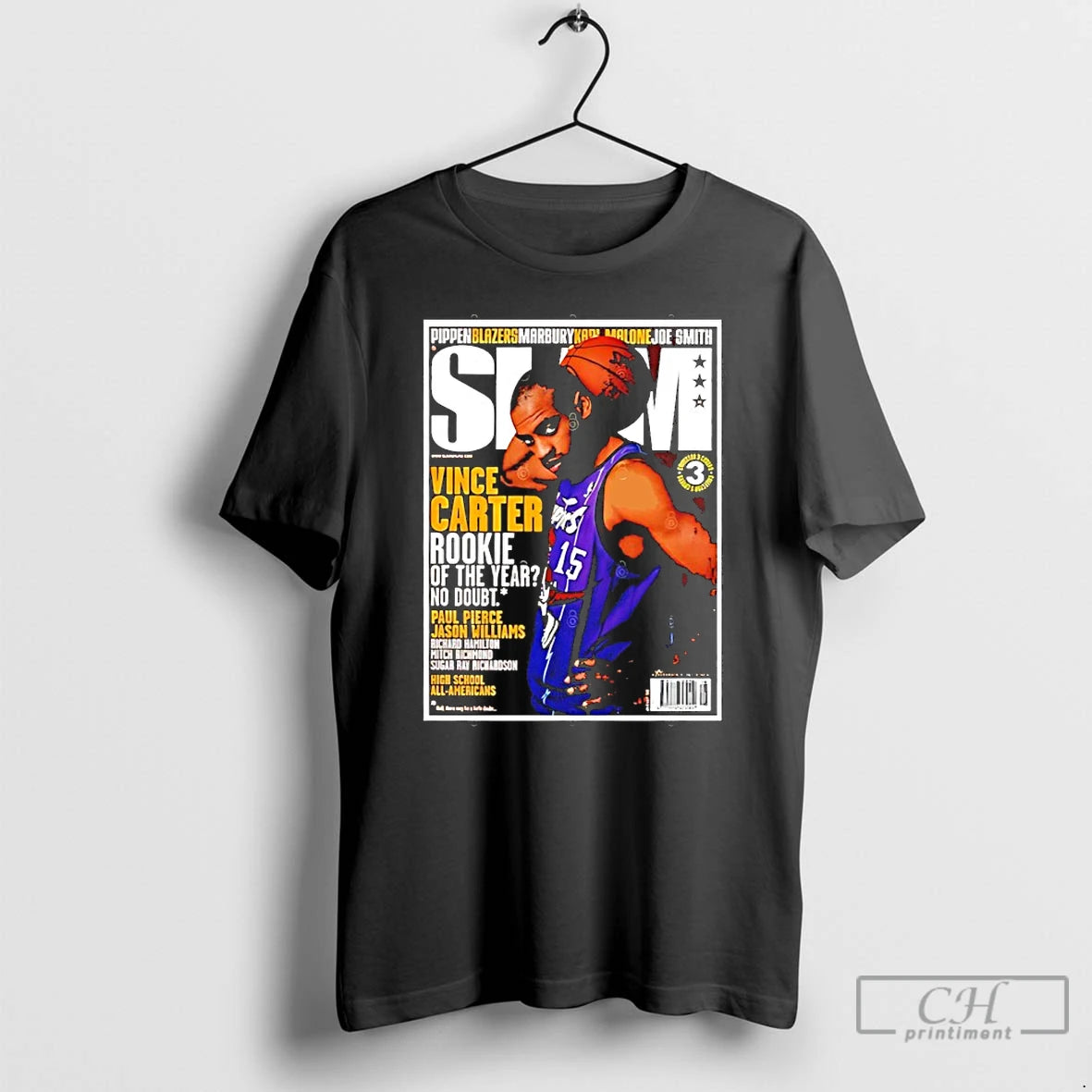 Premium Vince Carter Rookie Of The Year No Doubt 2026 Slam Covers T Shirts Sweater Hoodie, Sweatshirt | PopFlextees.com