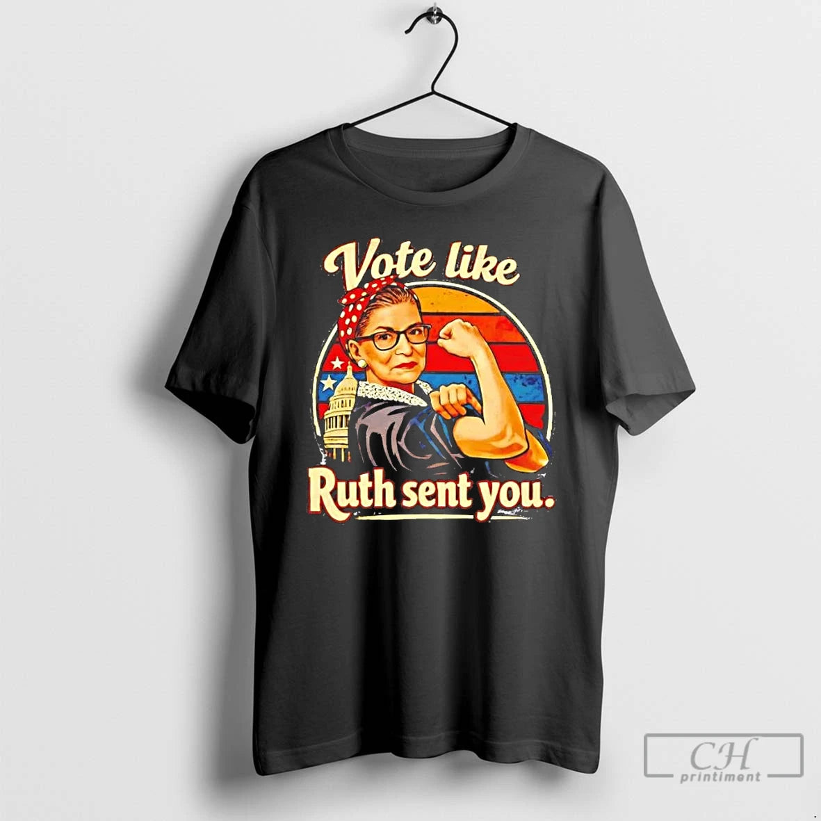 Premium Vote Like Ruth Bader Ginsburg Sent You Feminist Vintage T-Shirts, Hoodie, Sweatshirt | PopFlextees.com