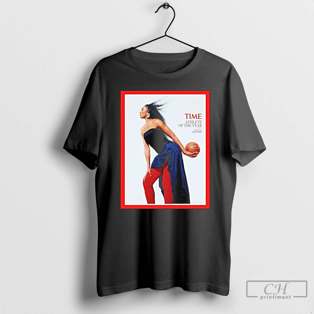 Premium Wnba Star Aja Wilson Is Time Athlete Of The Year T-Shirts, Hoodie, Sweatshirt | PopFlextees.com
