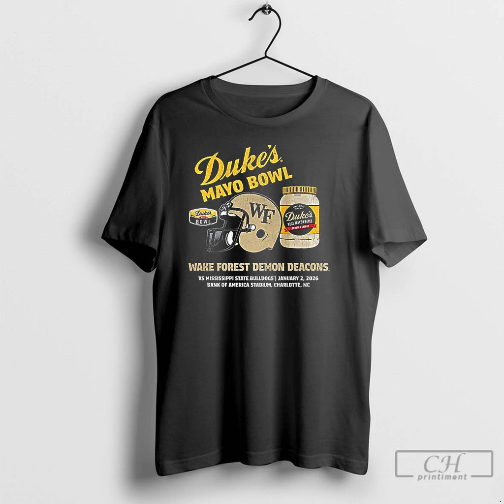 Premium Wake Forest Demon Deacons 2026 Dukes Mayo Bowl T-Shirts, Hoodie, Sweatshirt | PopFlextees.com