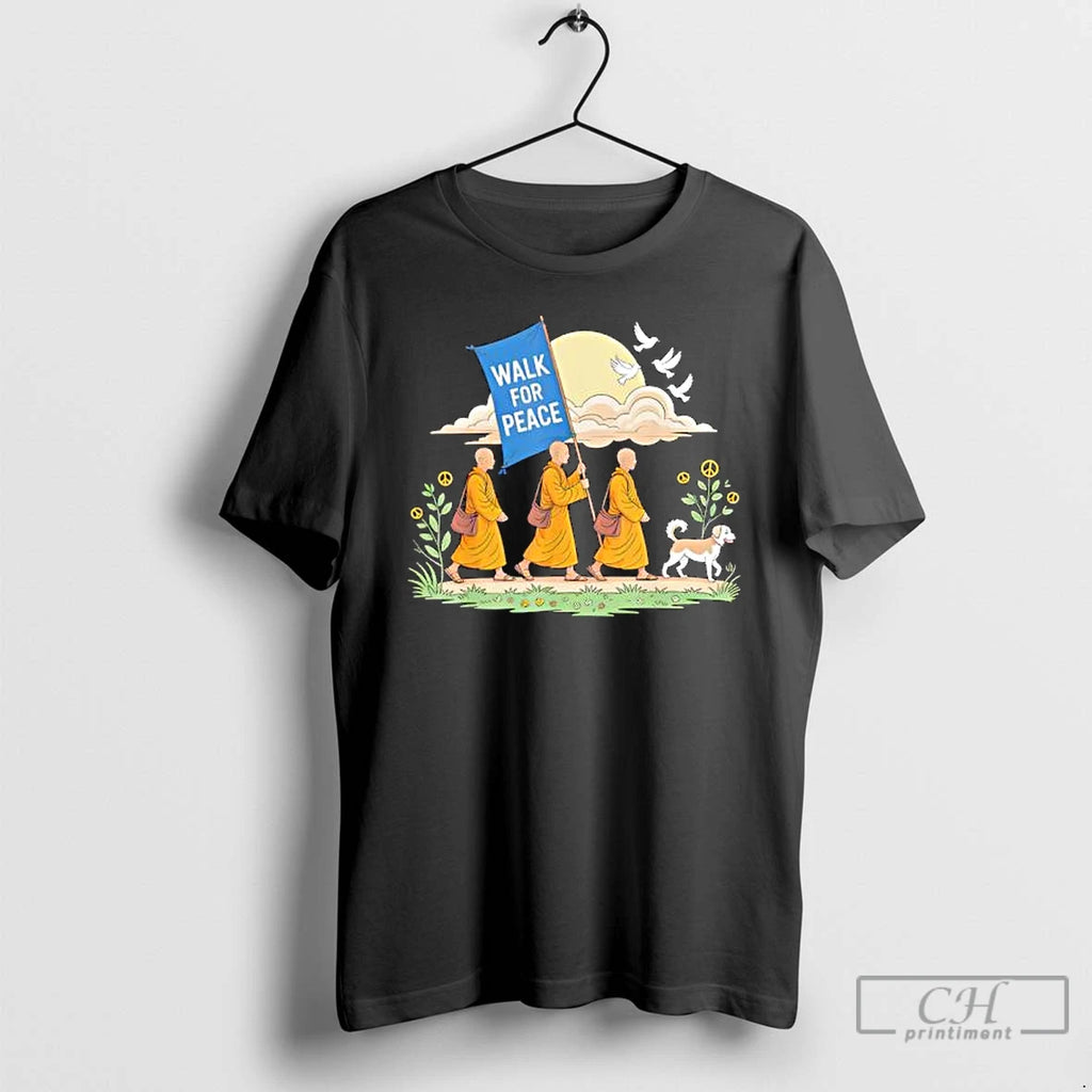 Premium Walk For Peace Aloka Buddhist Monks Journey T-Shirts, Hoodie, Sweatshirt | PopFlextees.com