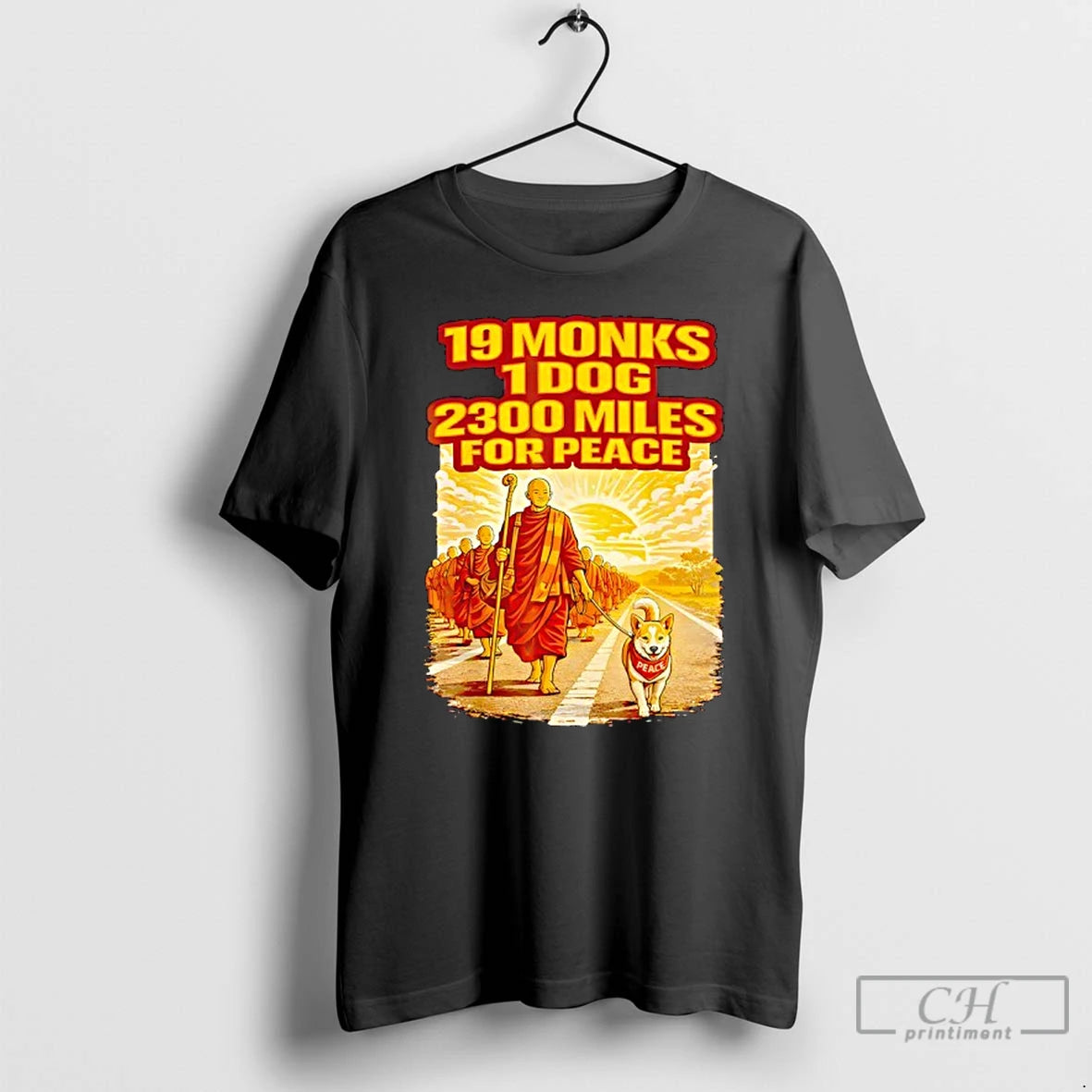 Premium Walk For Peace Buddhist Monks Inspirational Journey T-Shirts, Hoodie, Sweatshirt | PopFlextees.com