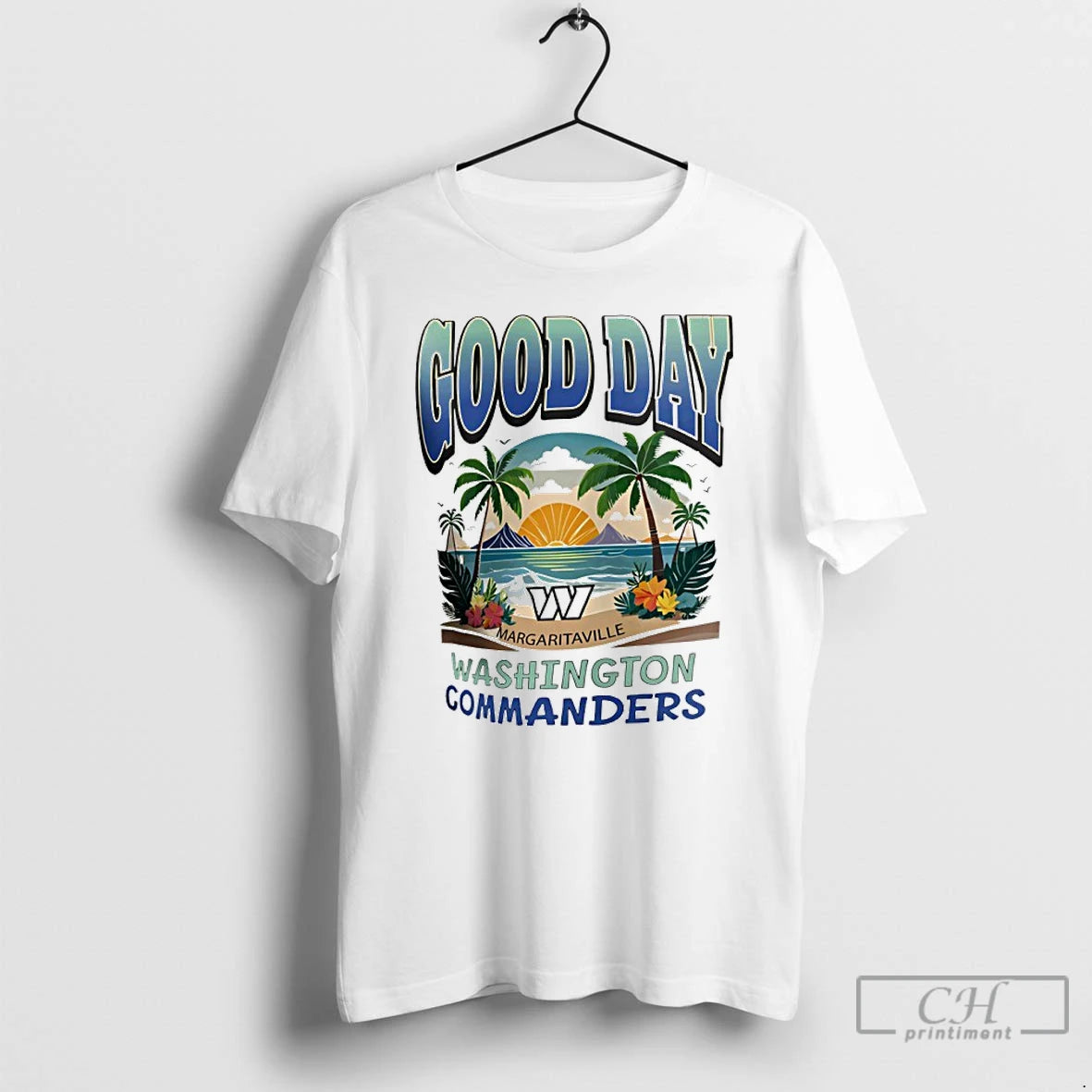 Premium Washington Commanders Margaritaville Yellow Good Day T-Shirts, Hoodie, Sweatshirt | PopFlextees.com