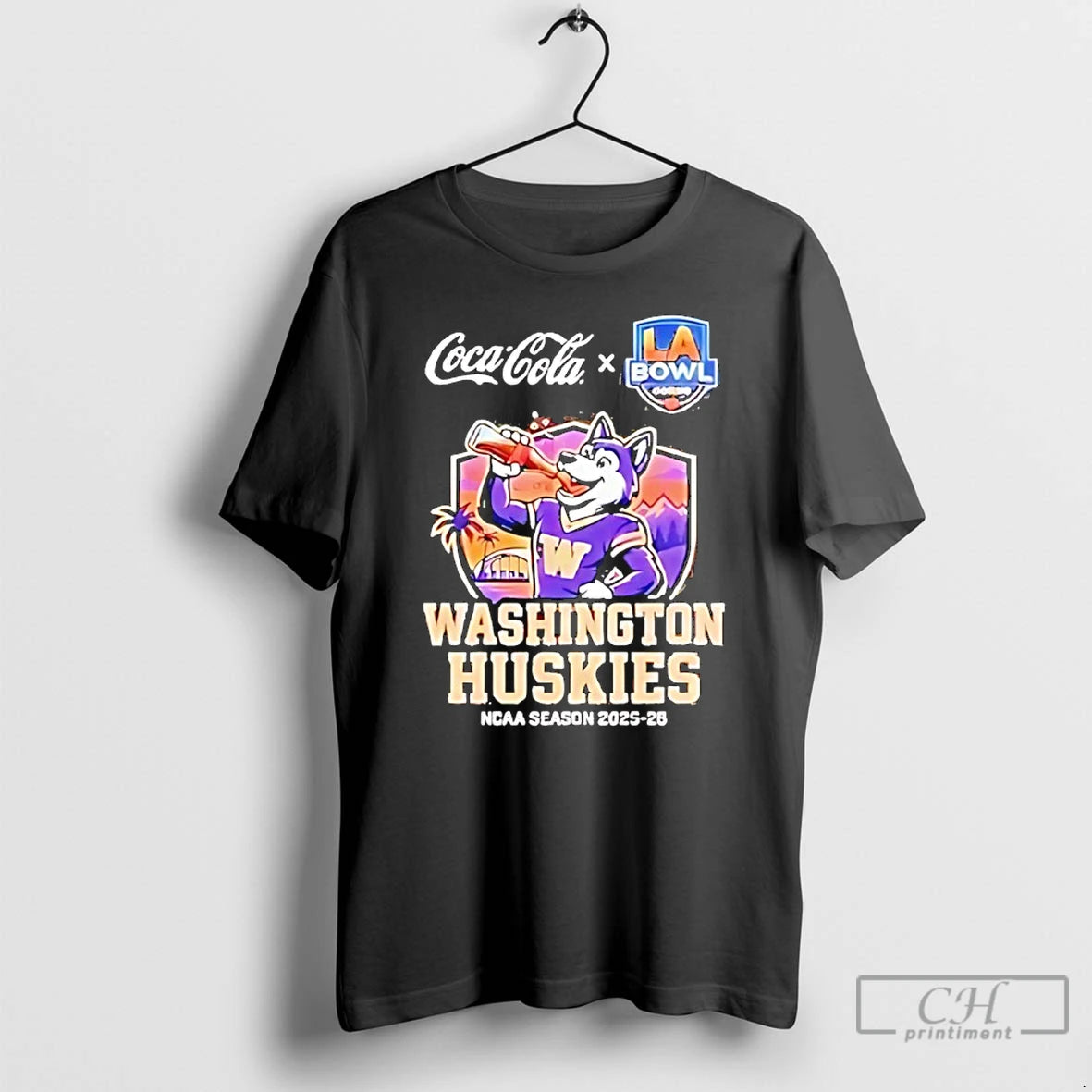 Premium Washington Huskies 2025 26 La Bowl Hosted By Gronk Mascot T-Shirts, Hoodie, Sweatshirt | PopFlextees.com
