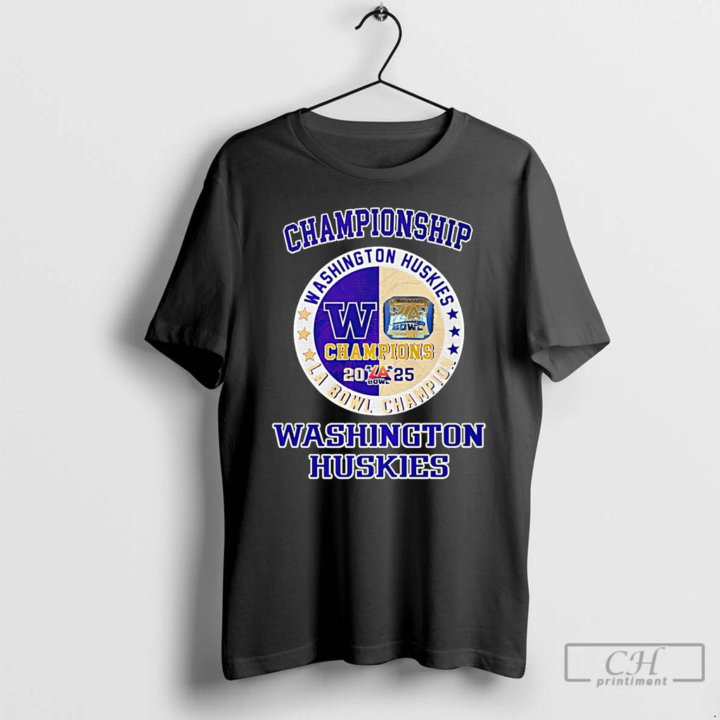 Premium Washington Huskies 2025 La Bowl Champions Logo T-Shirts, Hoodie, Sweatshirt | PopFlextees.com