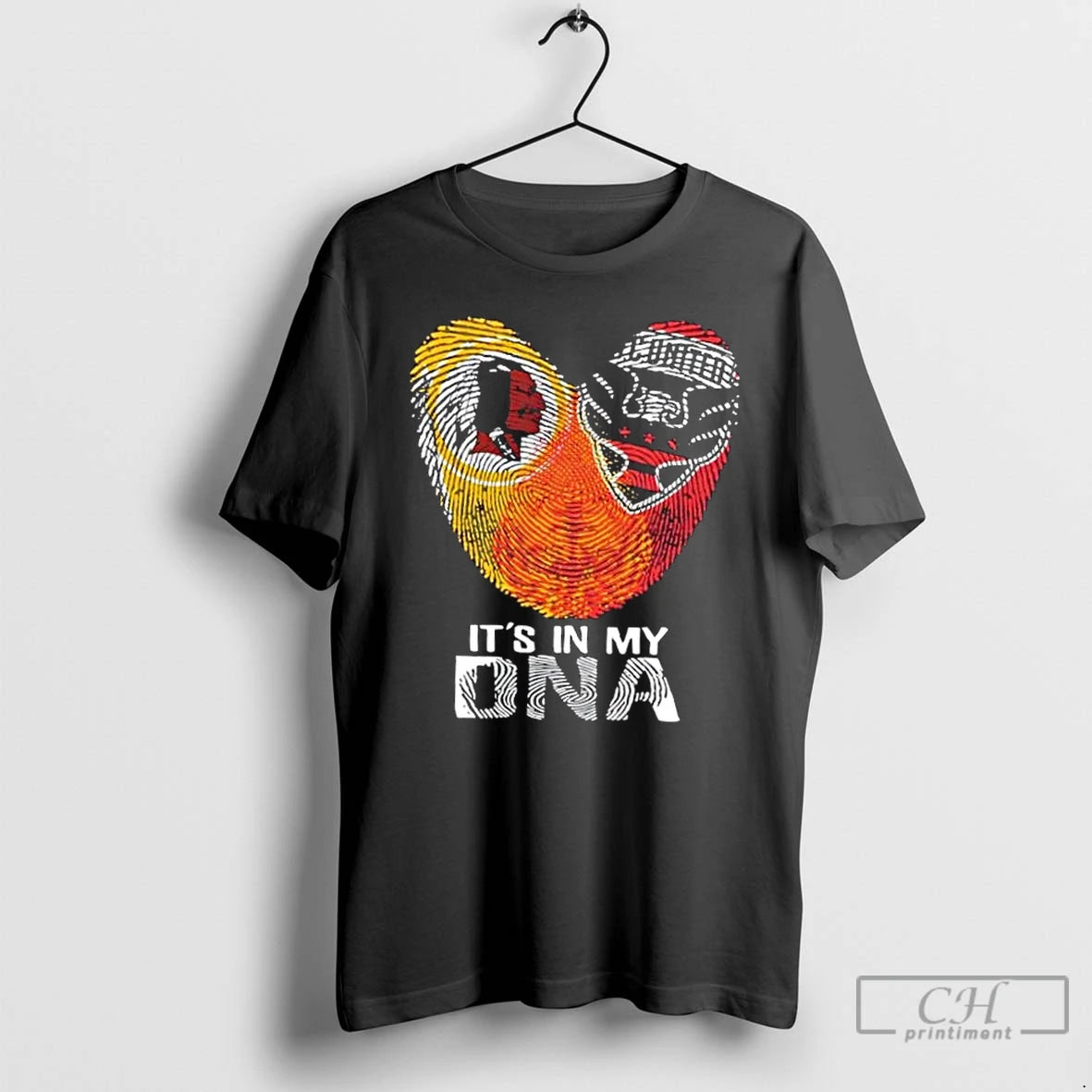 Premium Washington Sports Redskins X Dc United Its In My Dna Fingerprint Heart T Shirts Hoodie, Sweatshirt | PopFlextees.com