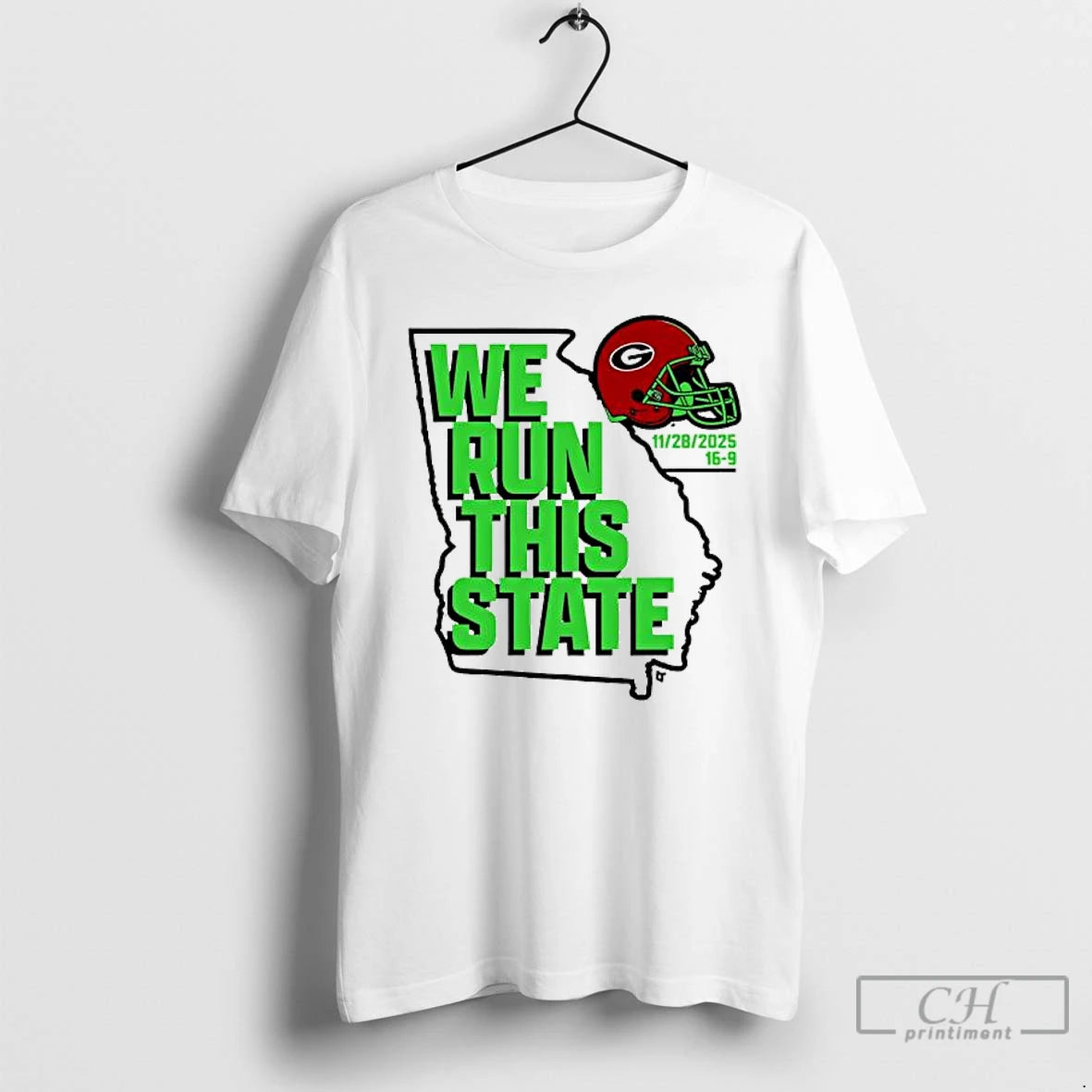 Premium We Run This State 2025 Georgia Football Map Helmet T-Shirts, Hoodie, Sweatshirt | PopFlextees.com
