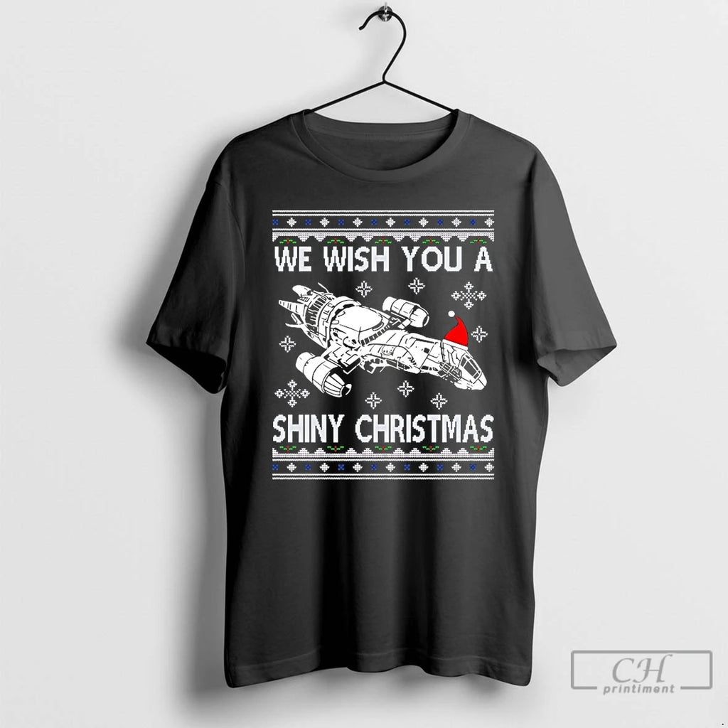 Premium We Wish You A Shiny Christmas T-Shirts, Hoodie, Sweatshirt | PopFlextees.com