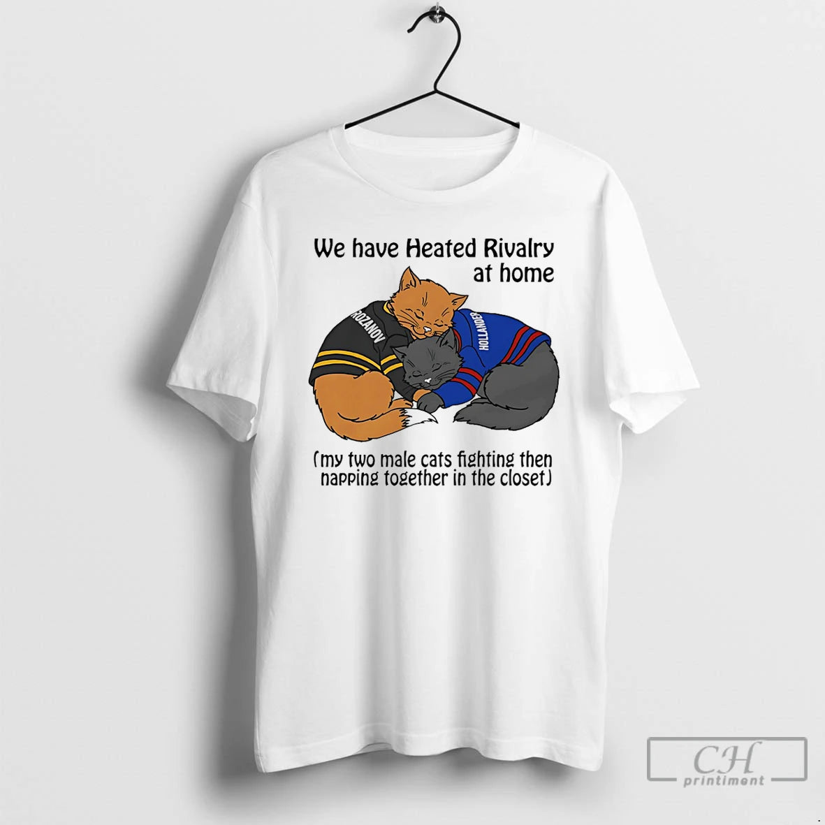 Premium We Have Heated Rivalry At Home My Two Male Cats Fighting Then Napping Together T-Shirts, Hoodie, Sweatshirt