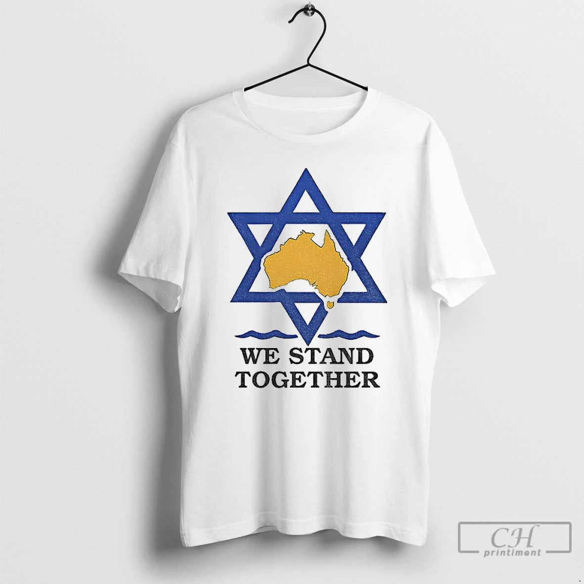 Premium We Stand Together With The Australian Jews T-Shirts, Hoodie, Sweatshirt | PopFlextees.com