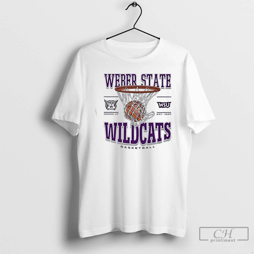 Premium Weber State Wildcats Basketball Game Time Ogden Ut Est 1889 T-Shirts, Hoodie, Sweatshirt | PopFlextees.com