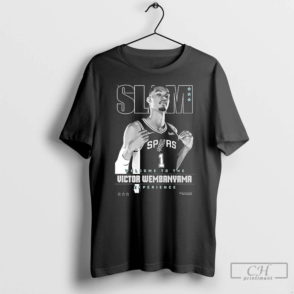 Premium Welcome To The Victor Wembanyama San Antonio Spurs Slam Cover T-Shirts, Hoodie, Sweatshirt | PopFlextees.com