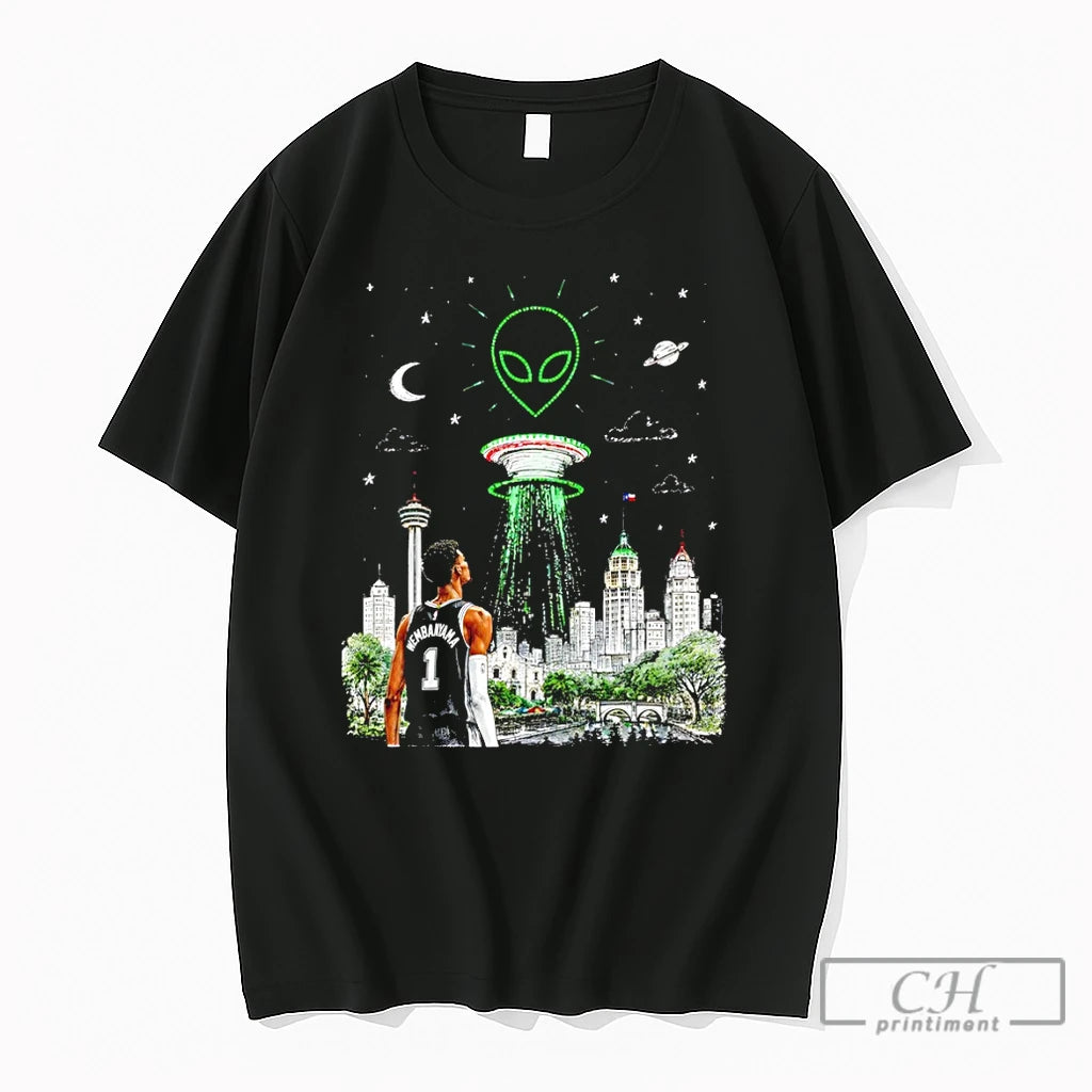 Premium Wemby Alien Victor Wembanyama Space San Antonio Spurs Basketball 2026 Nba Finals T Shirts