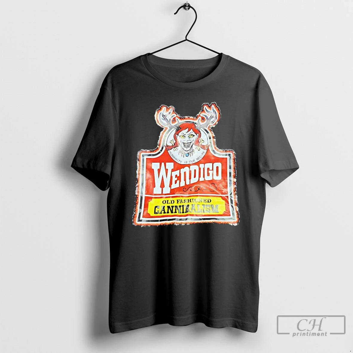 Premium Wendigo Old Fashioned Cannibalism Wendys Parody T-Shirts, Hoodie, Sweatshirt | PopFlextees.com
