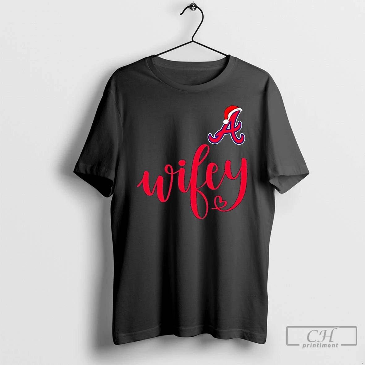 Premium Wifey Atlanta Braves Santa Hat Merry Christmas T-Shirts, Hoodie, Sweatshirt | PopFlextees.com