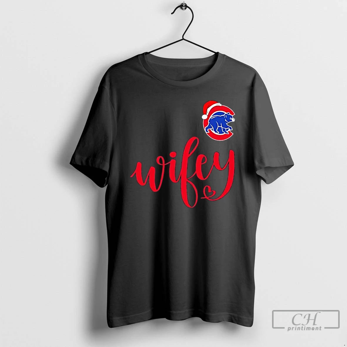 Premium Wifey Chicago Cubs Santa Hat Merry Christmas T-Shirts, Hoodie, Sweatshirt | PopFlextees.com