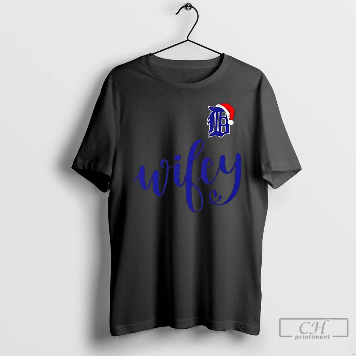 Premium Wifey Detroit Tigers Santa Hat Merry Christmas T-Shirts, Hoodie, Sweatshirt | PopFlextees.com