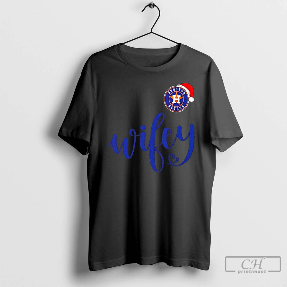 Premium Wifey Houston Astros Santa Hat Merry Christmas T-Shirts, Hoodie, Sweatshirt | PopFlextees.com