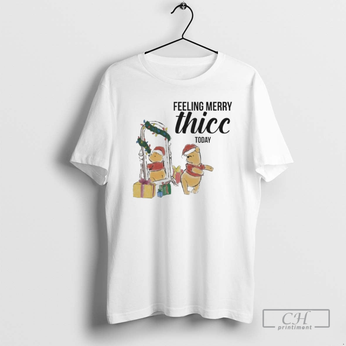 Premium Winnie The Pooh Feeling Merry Christmas Thic Today Shirt Sweater Hoodie, Sweatshirt | PopFlextees.com