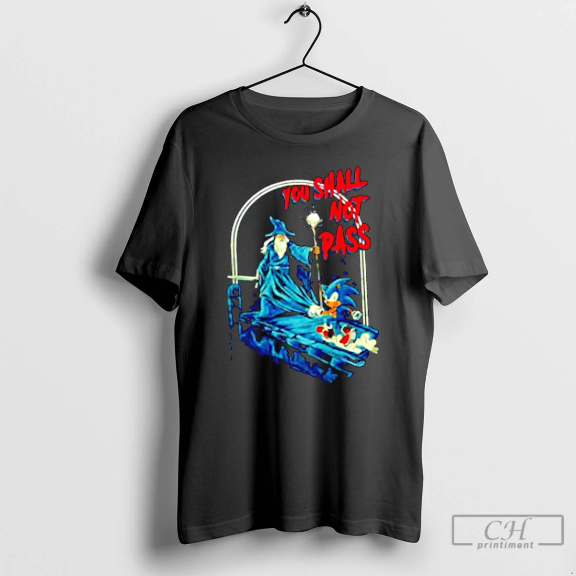 Premium Wizard And Hedgehog You Shall Not Dash Retro T-Shirts, Hoodie, Sweatshirt | PopFlextees.com