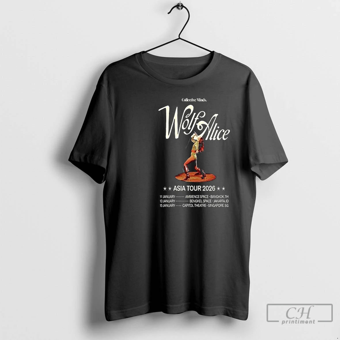 Premium Wolf Alice Asia Tour 2026 Circle Black T-Shirts, Hoodie, Sweatshirt | PopFlextees.com