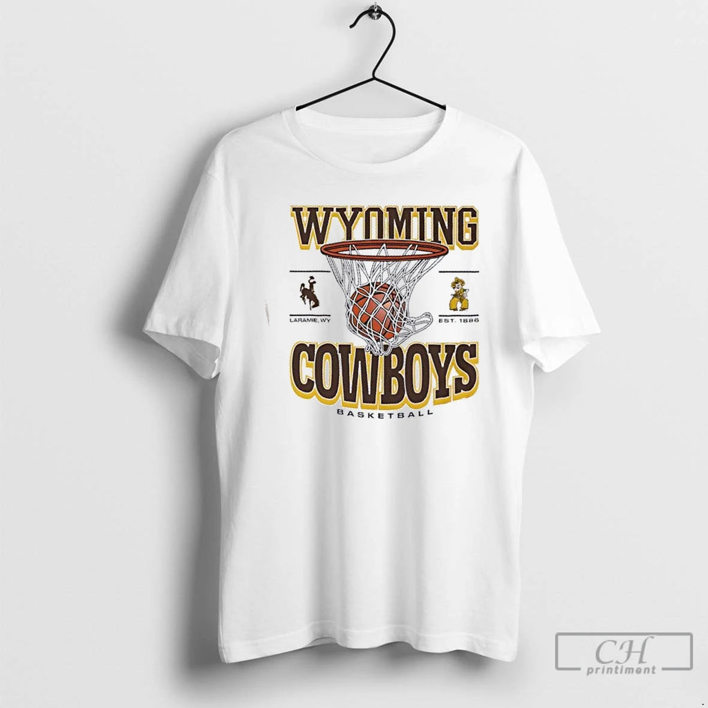 Premium Wyoming Cowboys Basketball Game Time Laramie Wy Est 1886 T-Shirts, Hoodie, Sweatshirt | PopFlextees.com