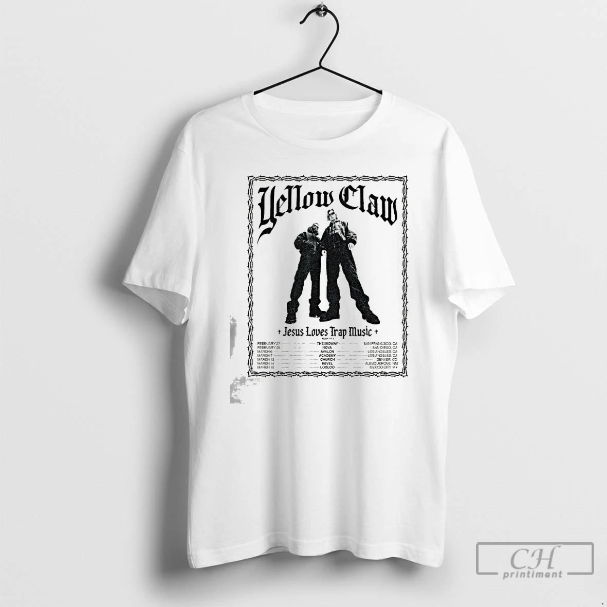 Premium Yellow Claw Jesus Loves Trap Music Tour 2026 T-Shirts, Hoodie, Sweatshirt | PopFlextees.com