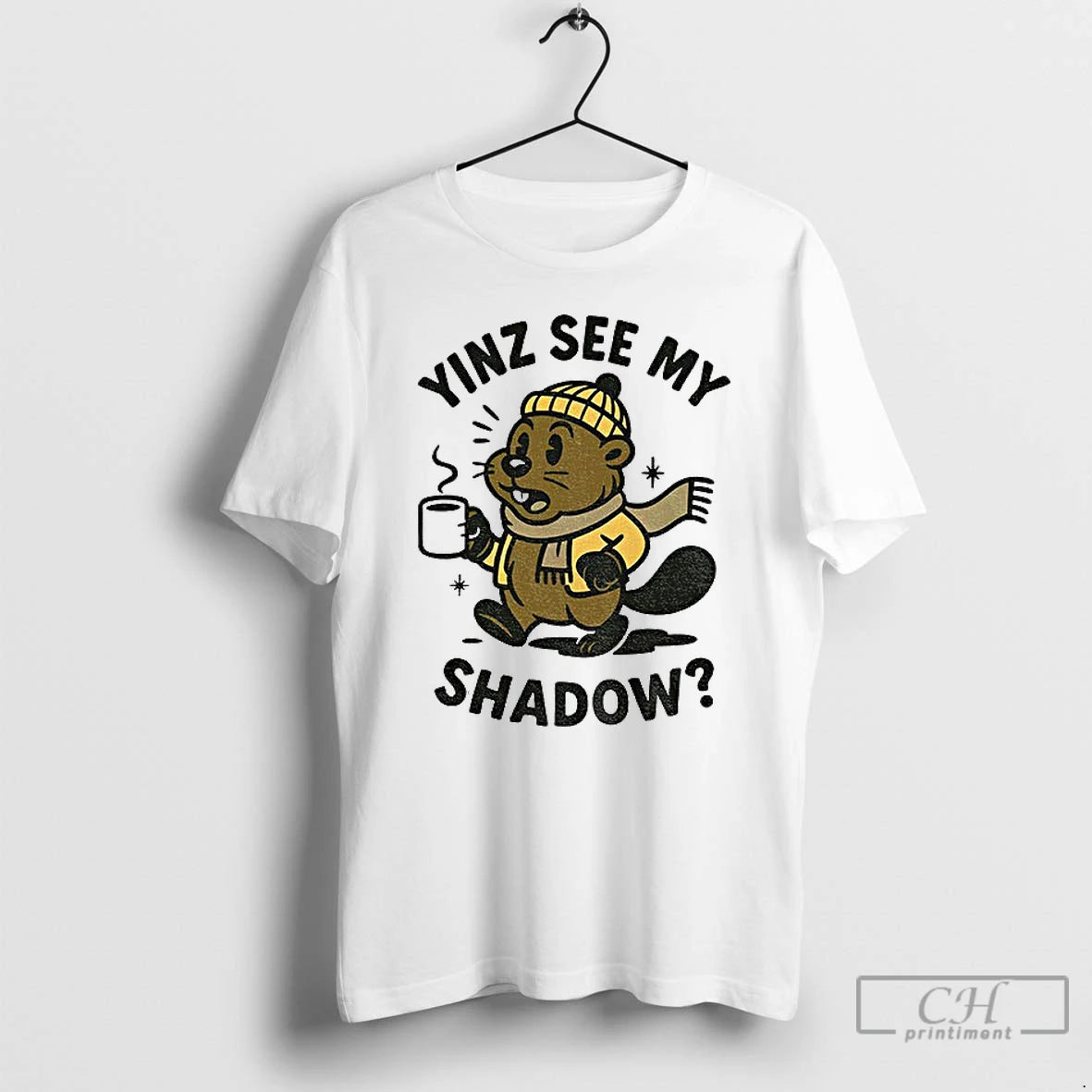 Premium Yinz See My Shadow Pittsburgh Groundhog Day T-Shirts, Hoodie, Sweatshirt | PopFlextees.com