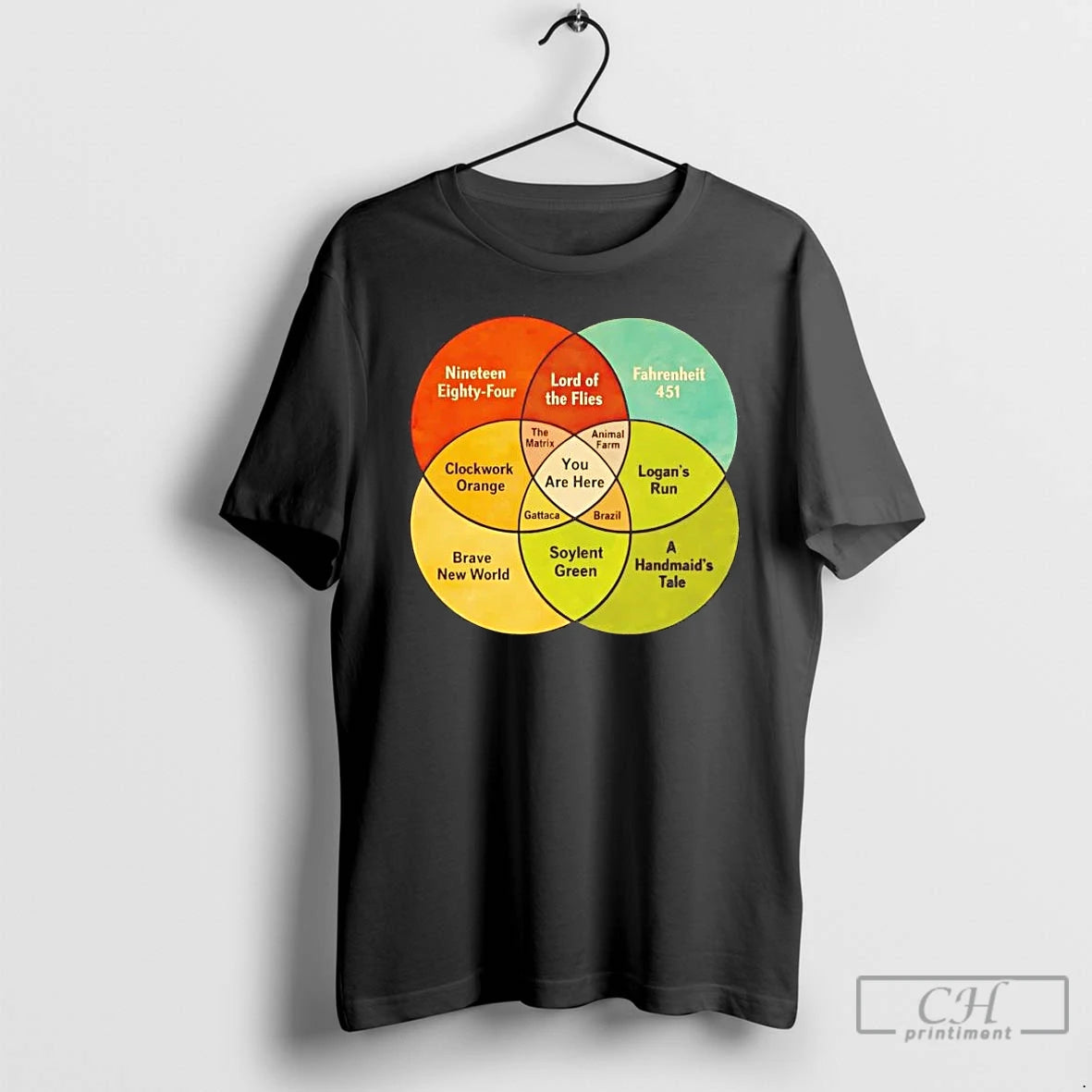 Premium You Are Here Feminist The Matrix Animal Farm Gattaca Brazil T-Shirts, Hoodie, Sweatshirt | PopFlextees.com