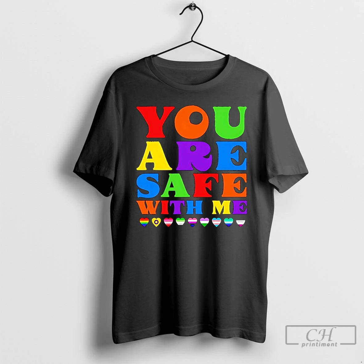Premium You Are Safe With Me Full Color T-Shirts, Hoodie, Sweatshirt | PopFlextees.com