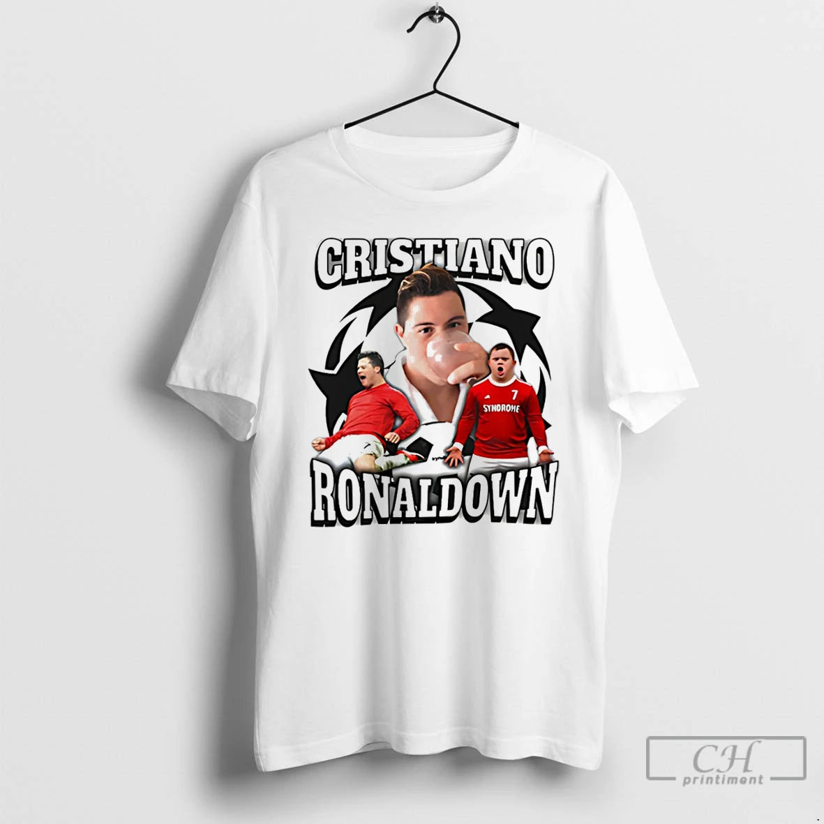 Premium Cristiano Ronaldown Cristiano Ronaldo Down Syndrome T-Shirts, Hoodie, Sweatshirt | PopFlextees.com