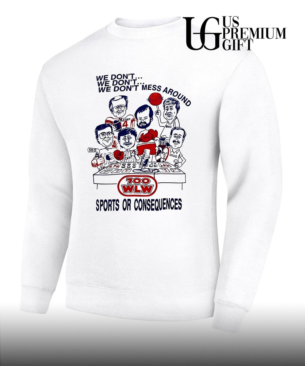 700 WLW The Gary Burbank Show Sports Or Consequences Cincinnati caricature shirt