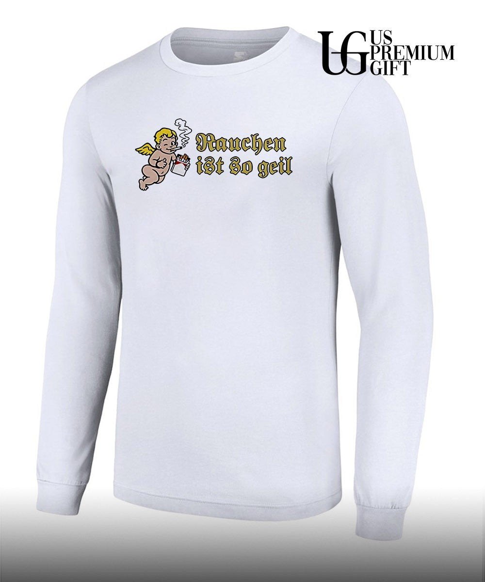 Rauchen ist so geil angel smoking shirt
