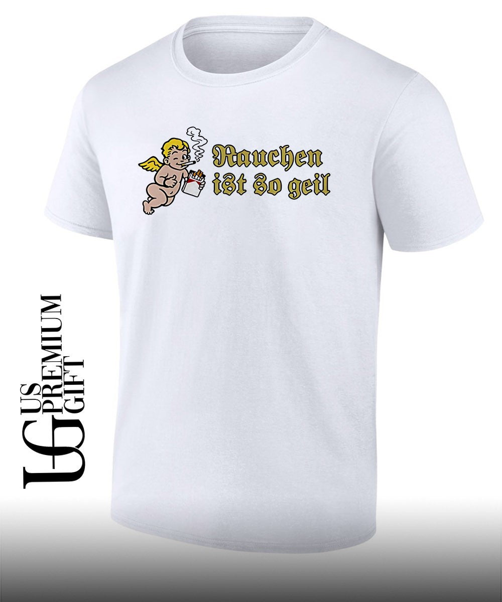 Rauchen ist so geil angel smoking shirt