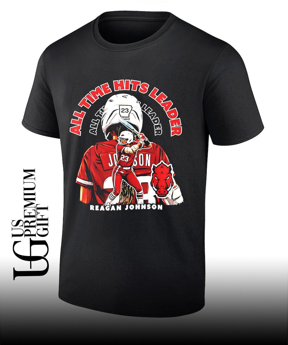 Reagan Johnson All Time Hits Leader Arkansas Razorbacks softball shirt