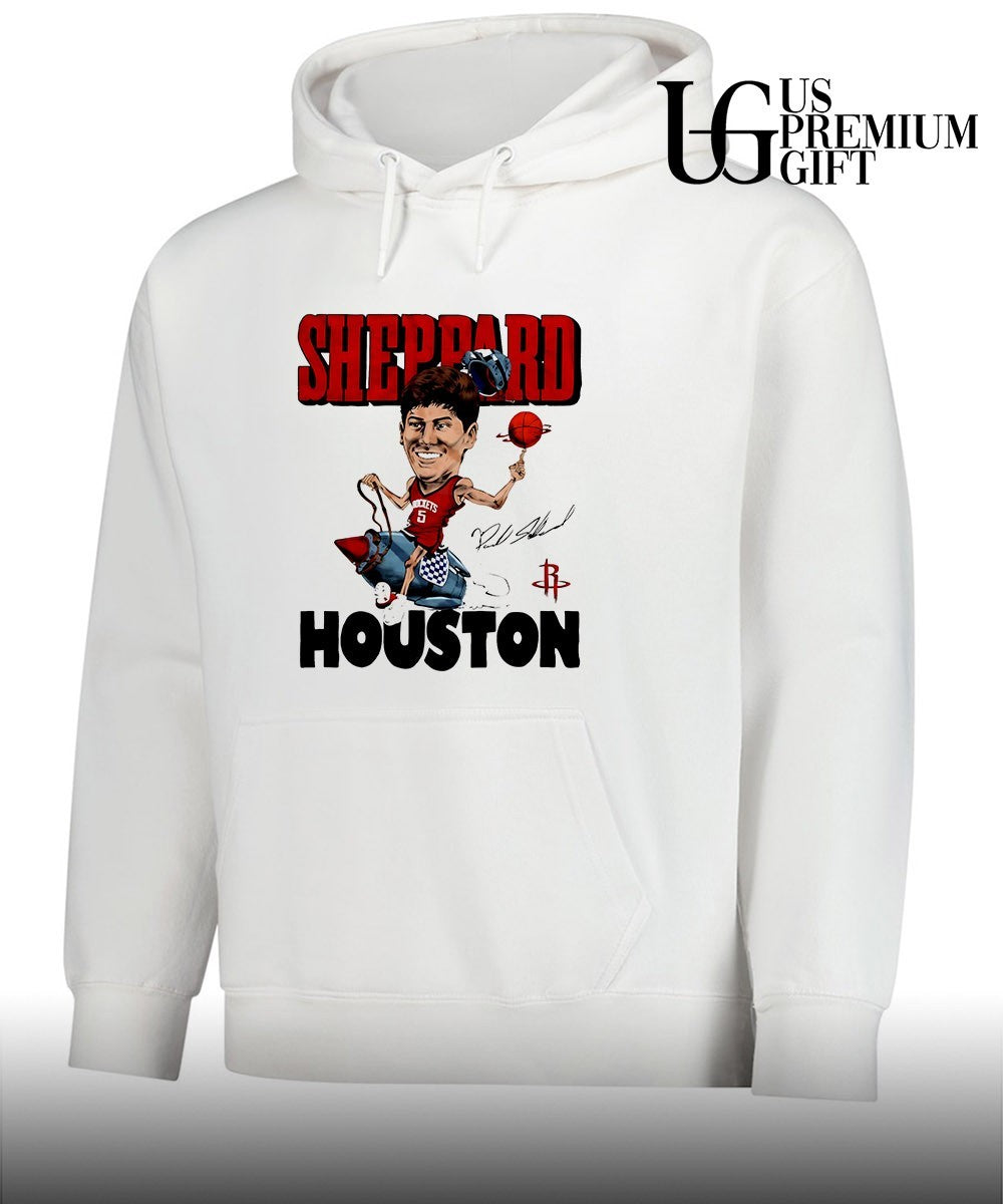 Reed Sheppard player Houston Rockets signature caricature shirt