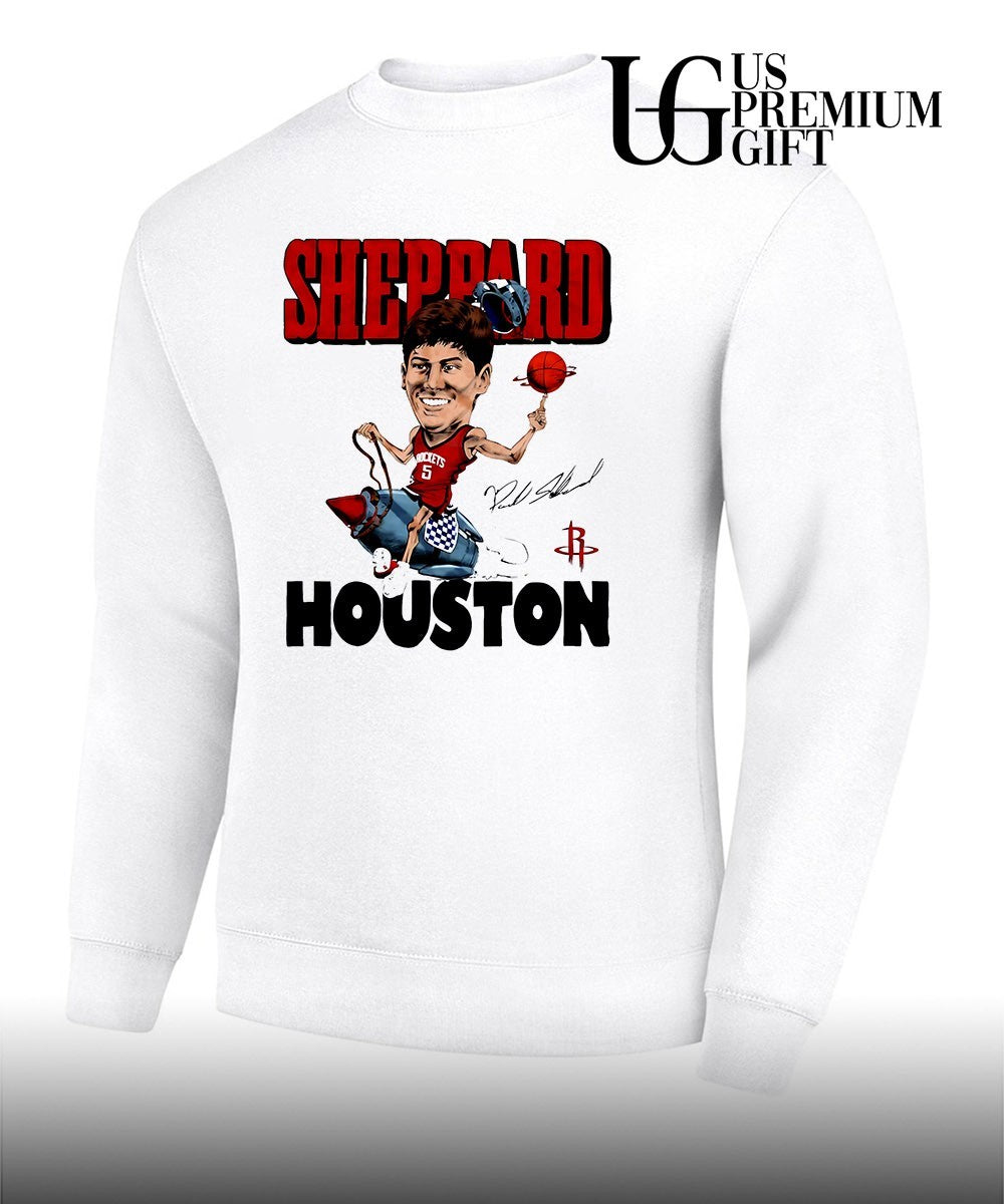 Reed Sheppard player Houston Rockets signature caricature shirt