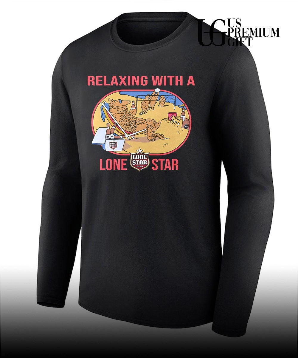Relaxing with a Lone Star Beer shirt