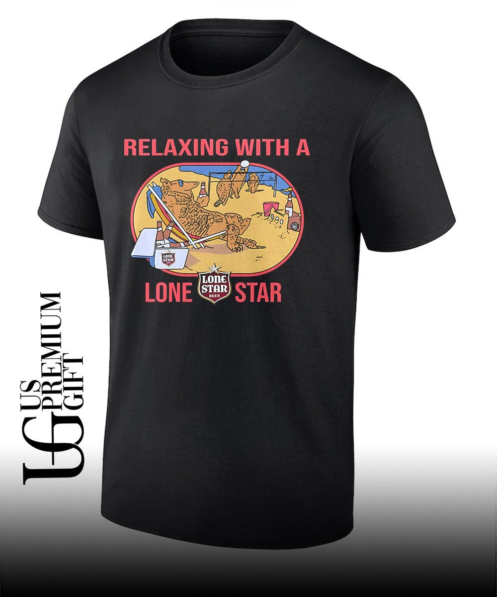 Relaxing with a Lone Star Beer shirt