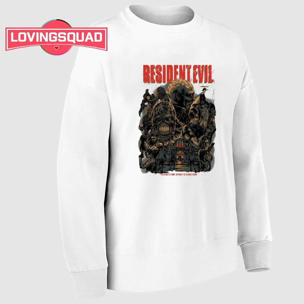 Resident evil classic horror game characters monsters shirt