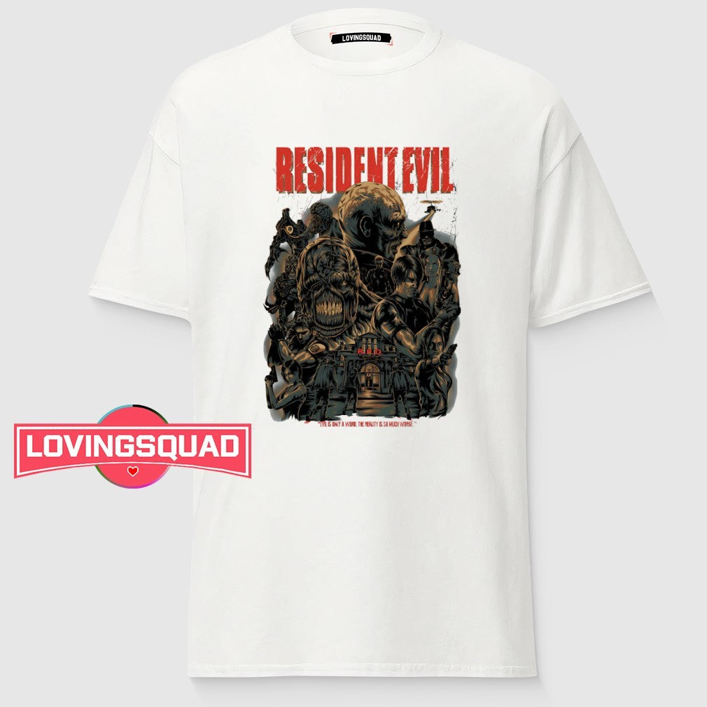Resident evil classic horror game characters monsters shirt