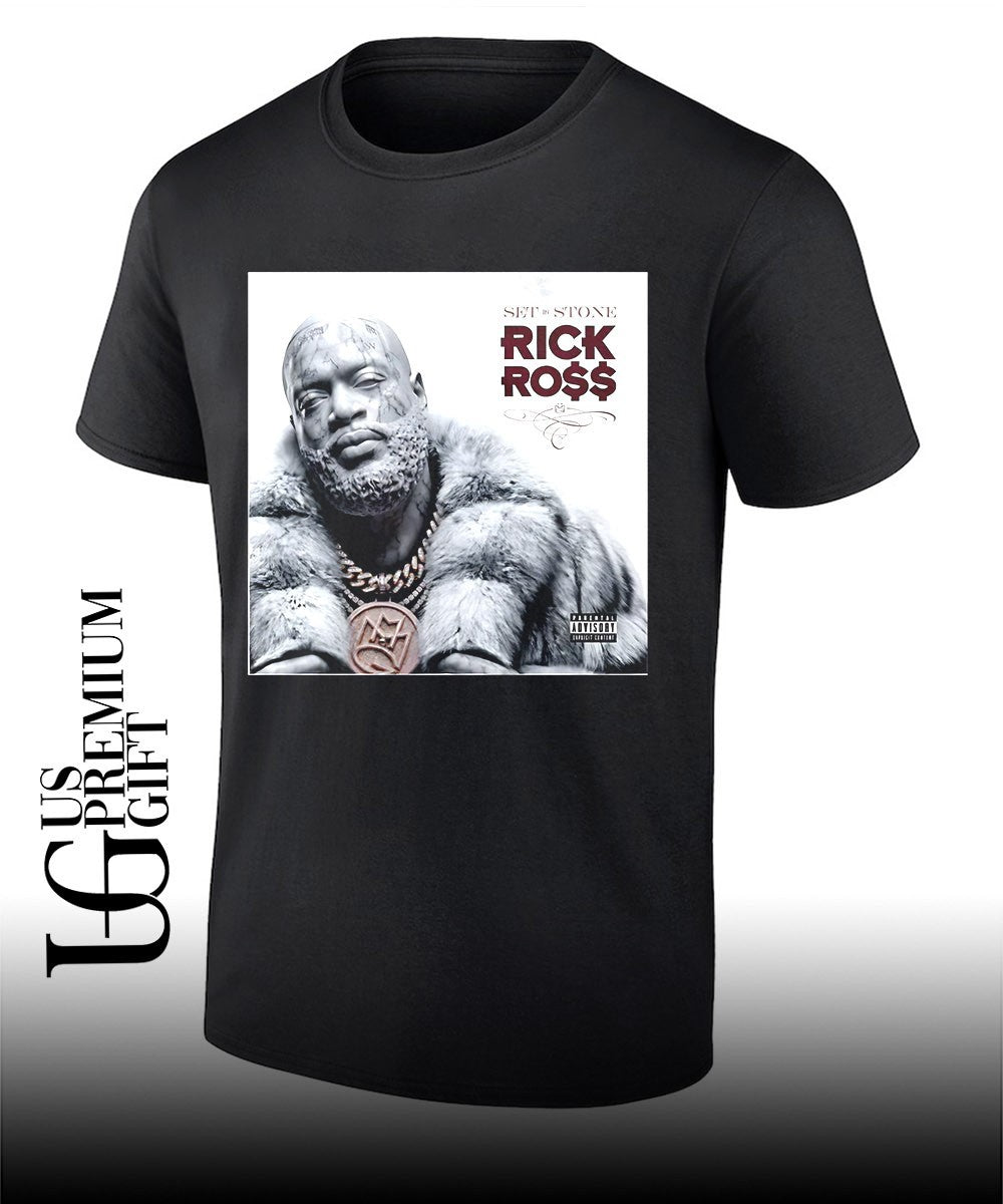 Rick Ross Set In Stone Album Cover signature shirt