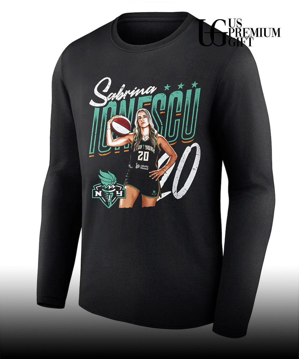 Sabrina Ionescu player New York Liberty basketball 2026 graphic shirt