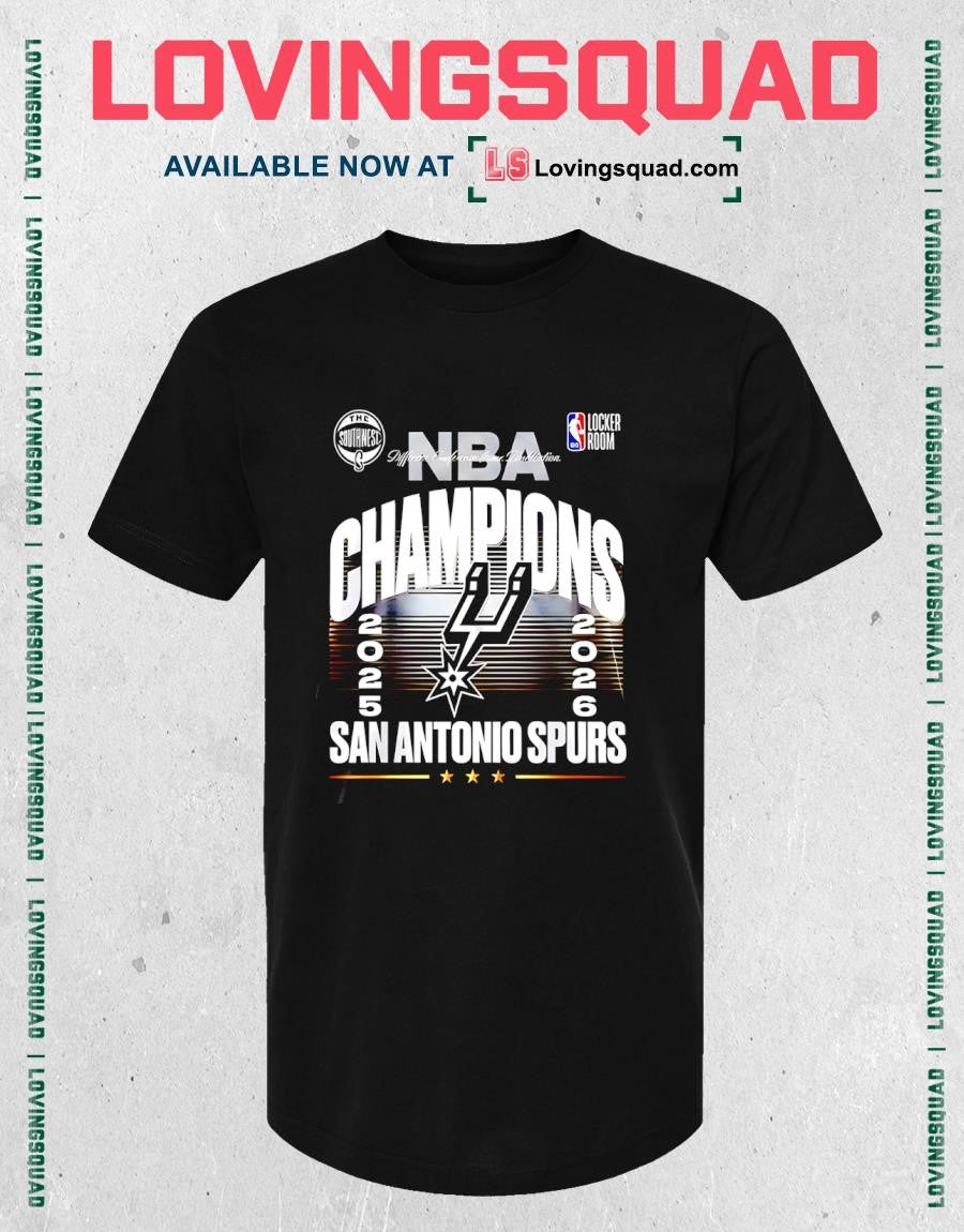 San Antonio Spurs 2026 NBA Southwest Division Champions Locker Room Logo Shirt