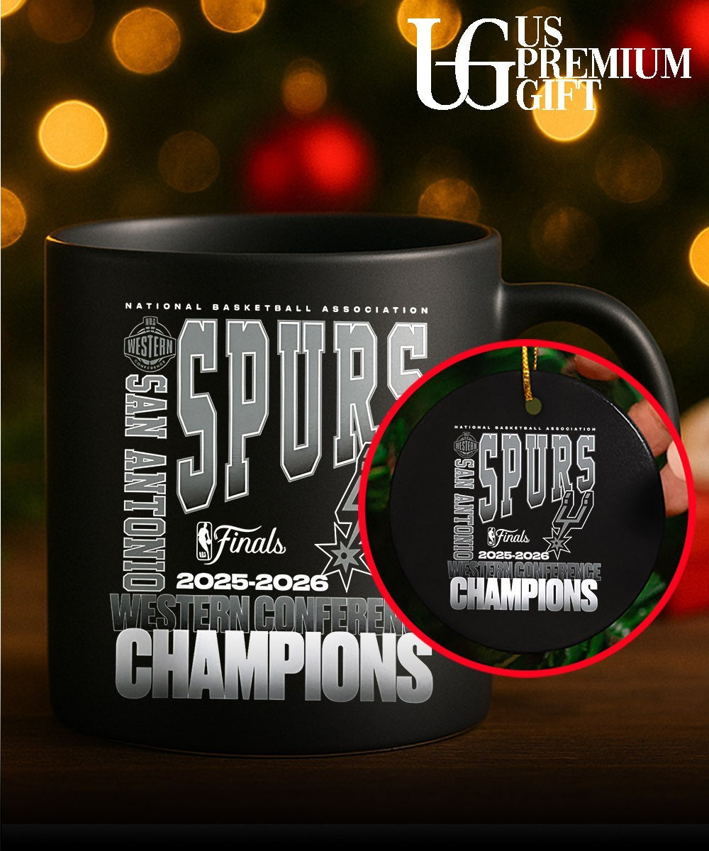 San Antonio Spurs 2026 NBA Western Conference Champions stacked block T-shirt