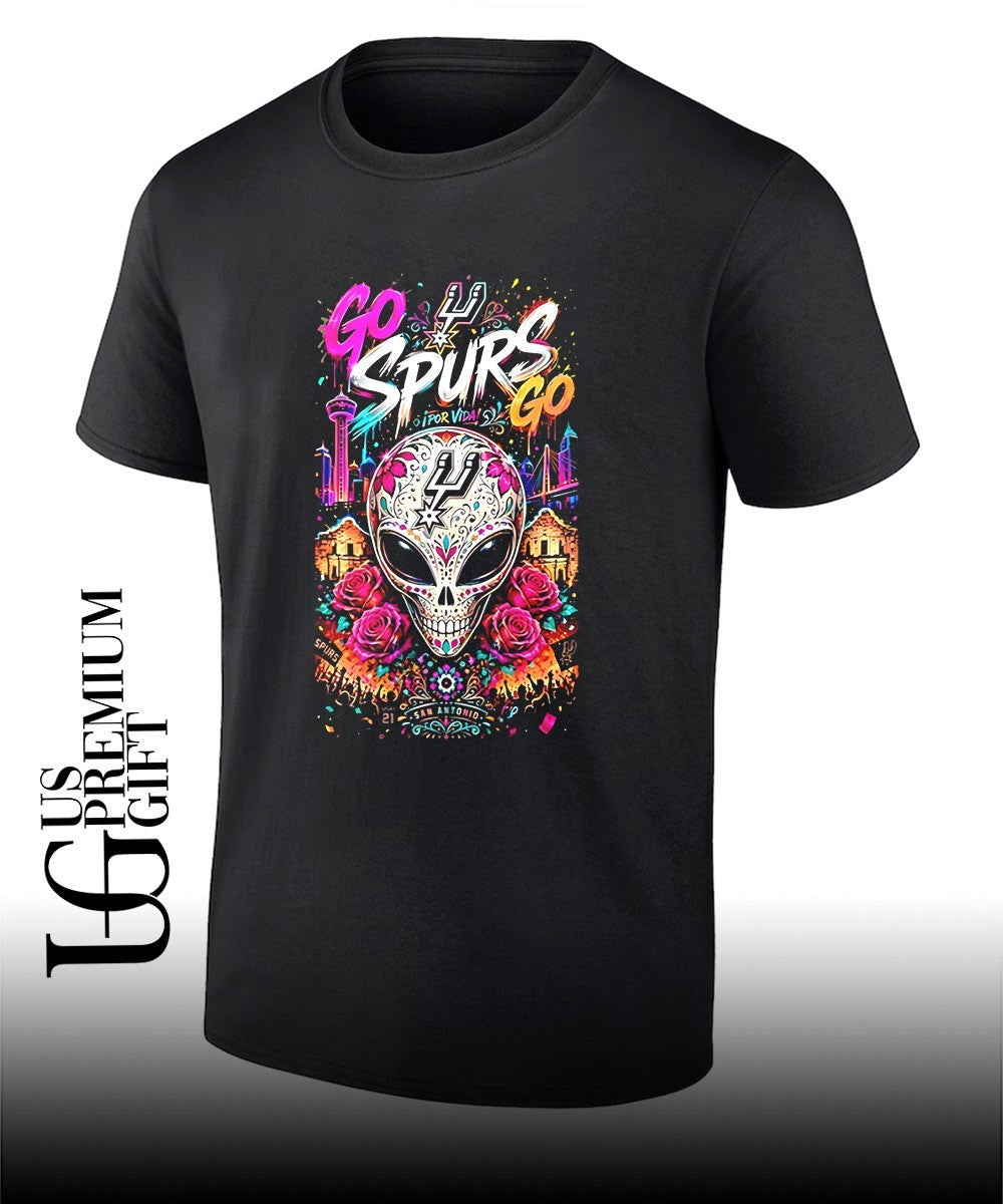 San Antonio Spurs Sugar Skull Por Vida Go Spurs Go shirt