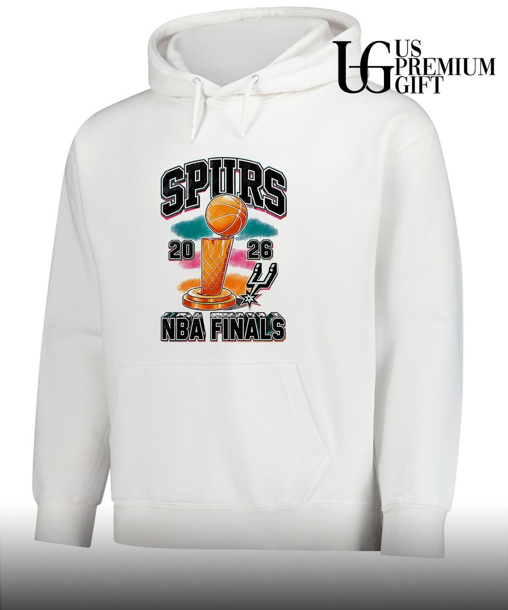 San Antonio Spurs basketball 2026 NBA Finals trophy spray paint shirt