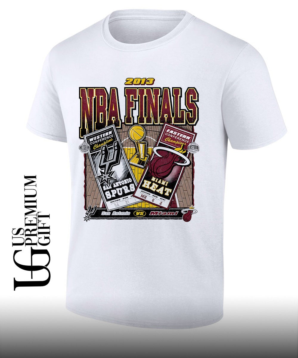 San Antonio Spurs vs Miami Heat NBA Finals dueling 2013 vintage shirt